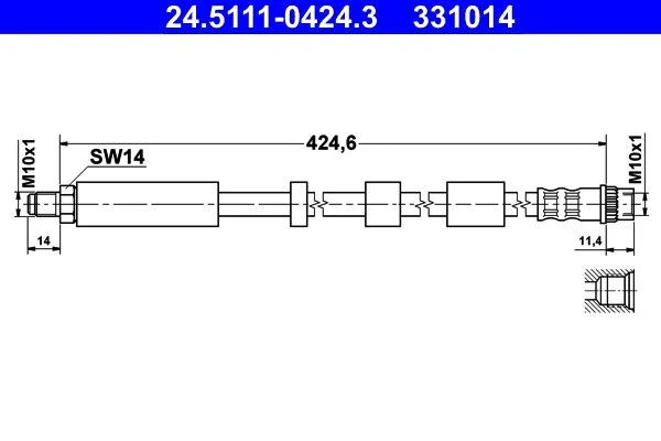 Brake Hose ATE 24.5111-0424.3