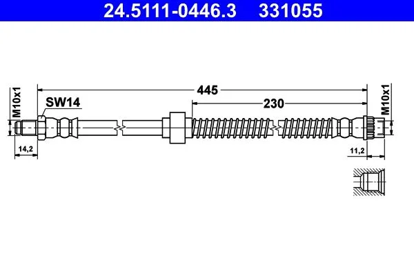 Brake Hose ATE 24.5111-0446.3