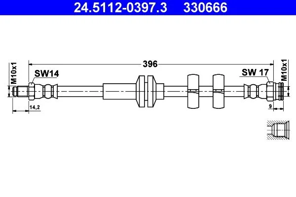 Brake Hose ATE 24.5112-0397.3