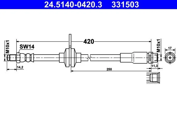 Brake Hose ATE 24.5140-0420.3