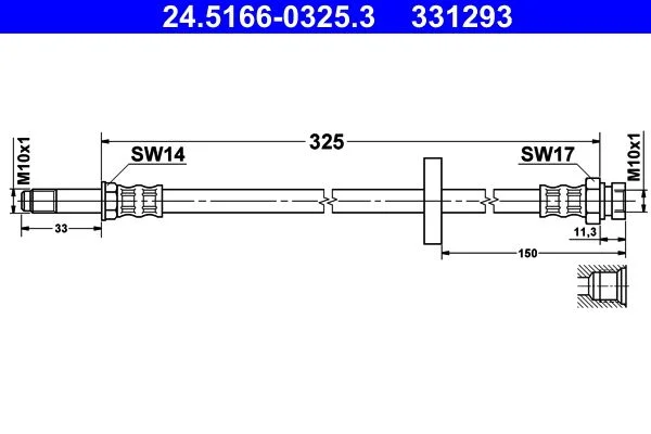 Brake Hose ATE 24.5166-0325.3