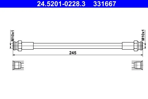 Brake Hose ATE 24.5201-0228.3