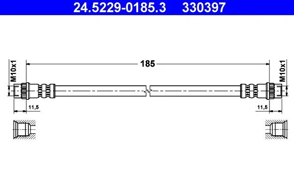 Brake Hose ATE 24.5229-0185.3