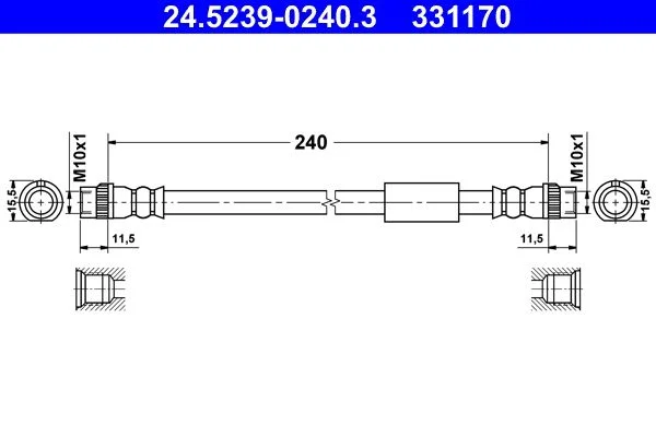 Brake Hose ATE 24.5239-0240.3