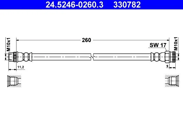 Brake Hose ATE 24.5246-0260.3