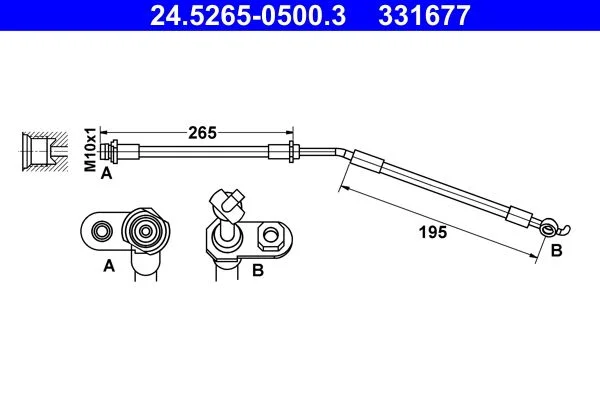 Brake Hose ATE 24.5265-0500.3