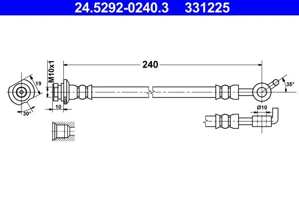 Brake Hose ATE 24.5292-0240.3