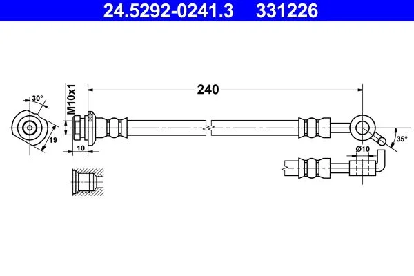 Brake Hose ATE 24.5292-0241.3