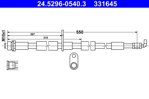 Brake Hose ATE 24.5296-0540.3