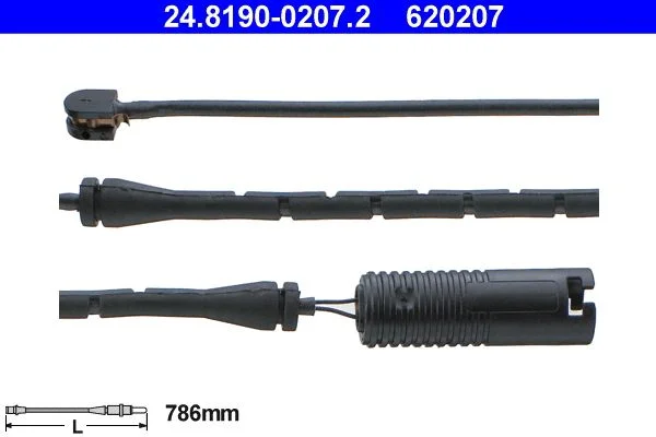 Opozorilo Kontakt, obraba zavornih ploščic ATE 24.8190-0207.2