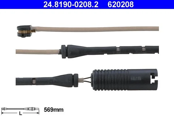 Opozorilo Kontakt, obraba zavornih ploščic ATE 24.8190-0208.2