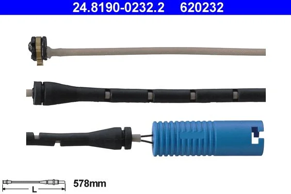 Opozorilo Kontakt, obraba zavornih ploščic ATE 24.8190-0232.2