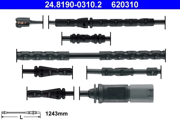 Warning Contact, brake pad wear ATE 24.8190-0310.2