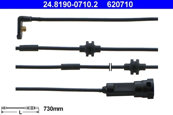 Warning Contact, brake pad wear ATE 24.8190-0710.2