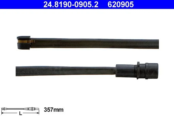 Opozorilo Kontakt, obraba zavornih ploščic ATE 24.8190-0905.2