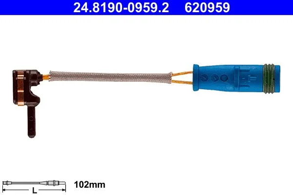 Opozorilo Kontakt, obraba zavornih ploščic ATE 24.8190-0959.2