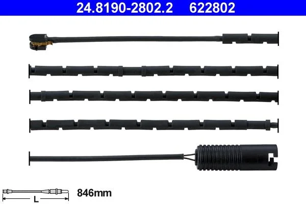 Warning Contact, brake pad wear ATE 24.8190-2802.2