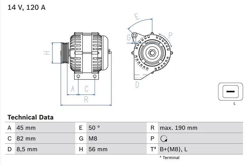 Alternator BOSCH 0 986 041 740