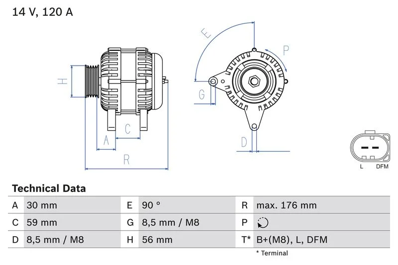 Alternator BOSCH 0 986 042 830