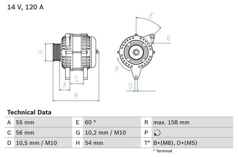 Alternator BOSCH 0 986 047 330