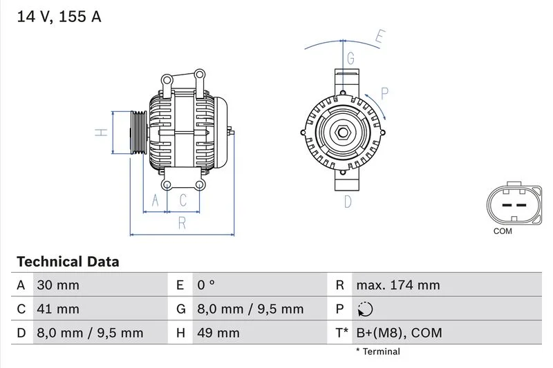 Alternator BOSCH 0 986 048 350