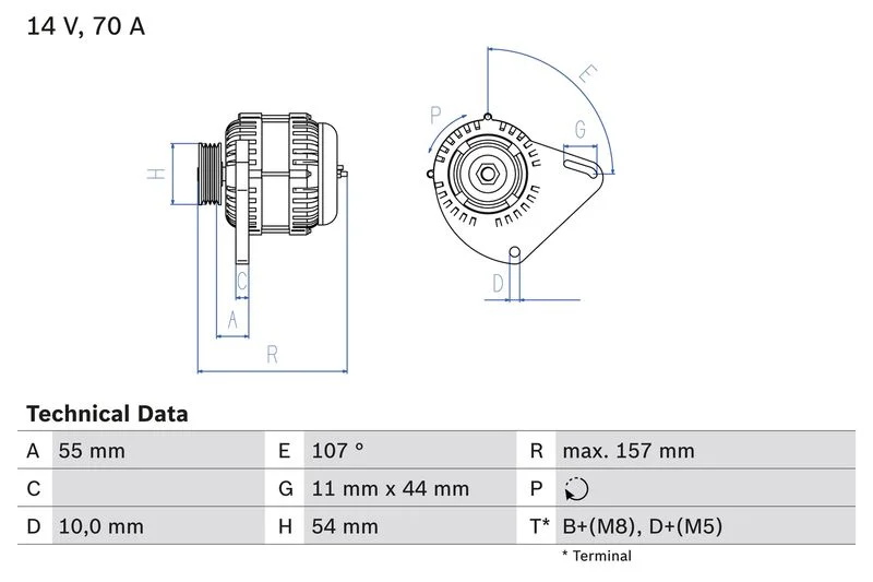 Alternator BOSCH 0 986 080 490