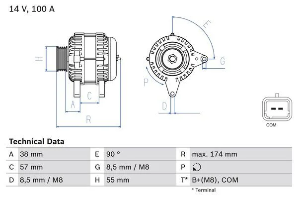 Alternator BOSCH 0 986 083 200