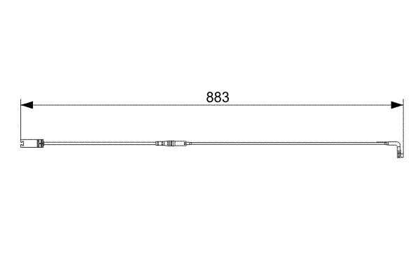 Warning Contact, brake pad wear BOSCH 1 987 473 005