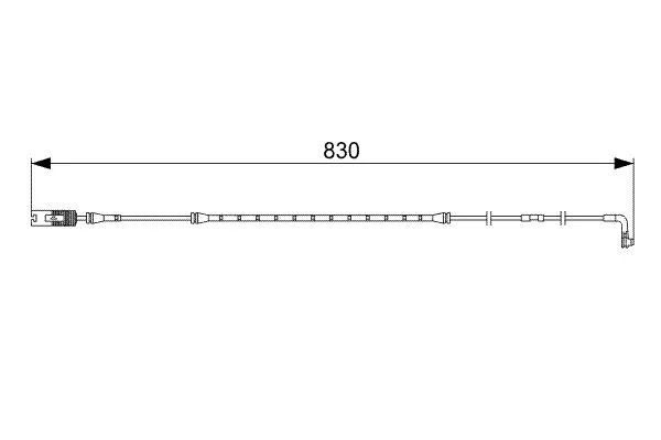 Warning Contact, brake pad wear BOSCH 1 987 473 043