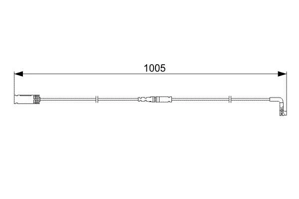 Warning Contact, brake pad wear BOSCH 1987473053
