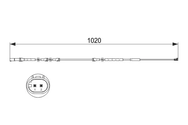 Warning Contact, brake pad wear BOSCH 1987473510