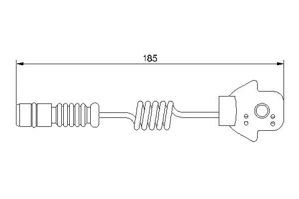 Warning Contact, brake pad wear BOSCH 1987474963