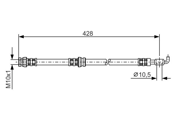 Brake Hose BOSCH 1 987 476 166