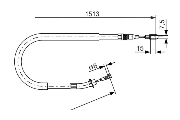 Cable Pull, parking brake BOSCH 1 987 477 852