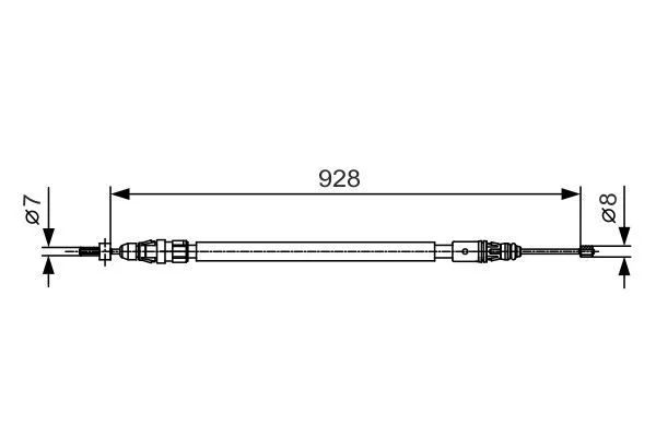Cable Pull, parking brake BOSCH 1 987 482 000