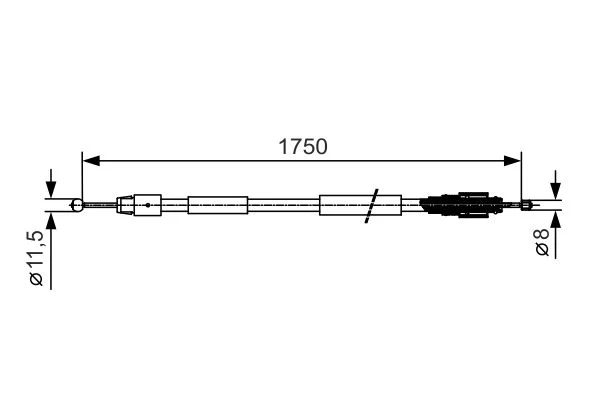 Cable Pull, parking brake BOSCH 1 987 482 018