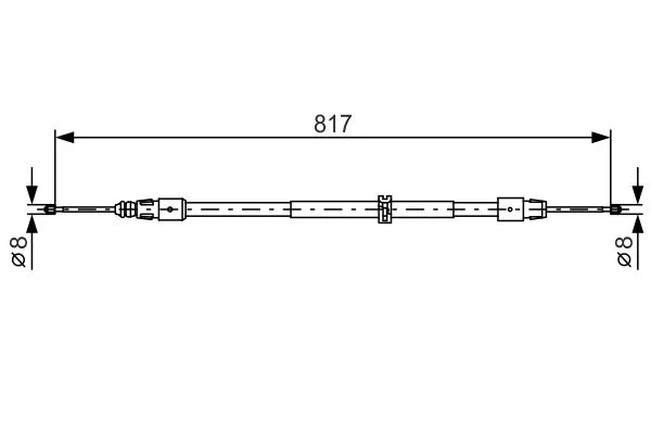 Cable Pull, parking brake BOSCH 1 987 482 024