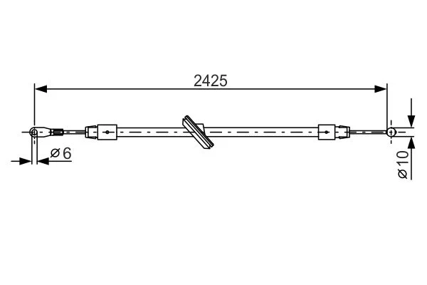 Cable Pull, parking brake BOSCH 1 987 482 031