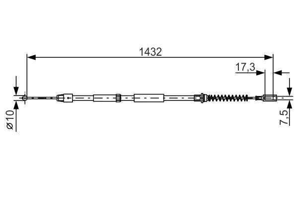 Cable Pull, parking brake BOSCH 1 987 482 034