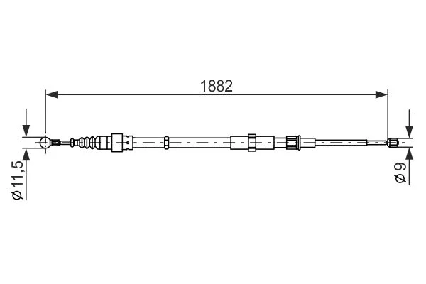 Cable Pull, parking brake BOSCH 1 987 482 193