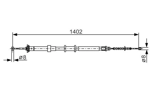 Cable Pull, parking brake BOSCH 1 987 482 241