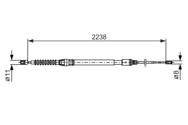 Cable Pull, parking brake BOSCH 1 987 482 373