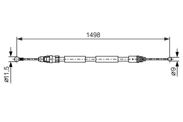 Cable Pull, parking brake BOSCH 1 987 482 387