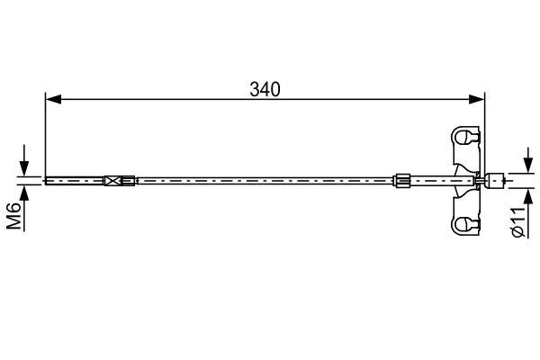 Cable Pull, parking brake BOSCH 1 987 482 651