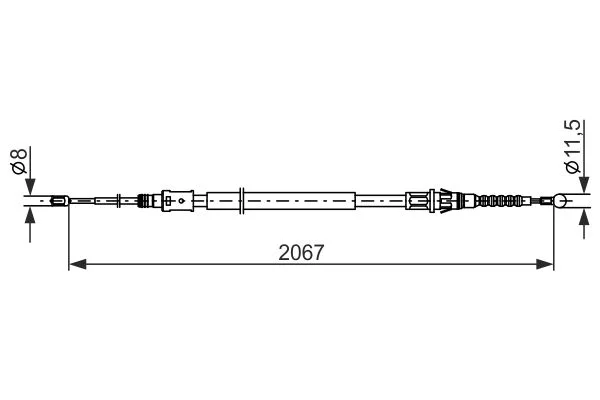 Cable Pull, parking brake BOSCH 1 987 482 869