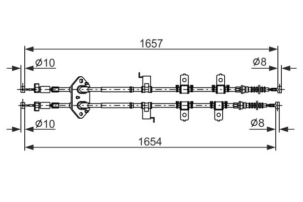 Cable Pull, parking brake BOSCH 1 987 482 896