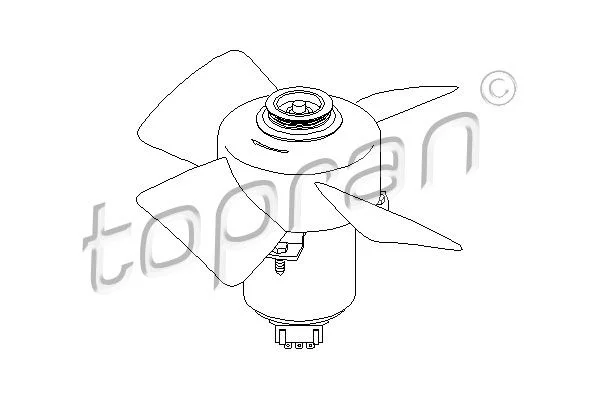 Fan, engine cooling TOPRAN 107 708