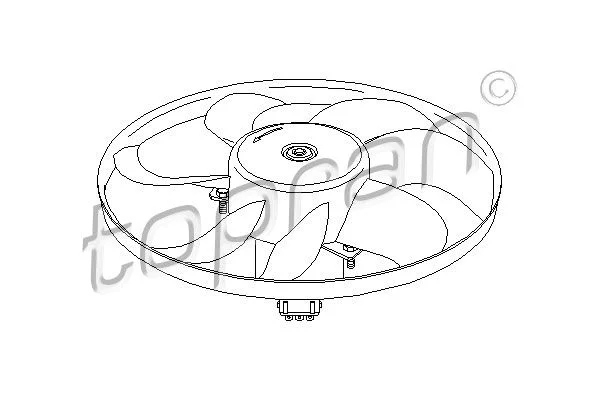 Ventilator, hlajenje motorja TOPRAN 107 717