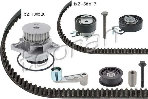 Water Pump & Timing Belt Kit TOPRAN 112 971