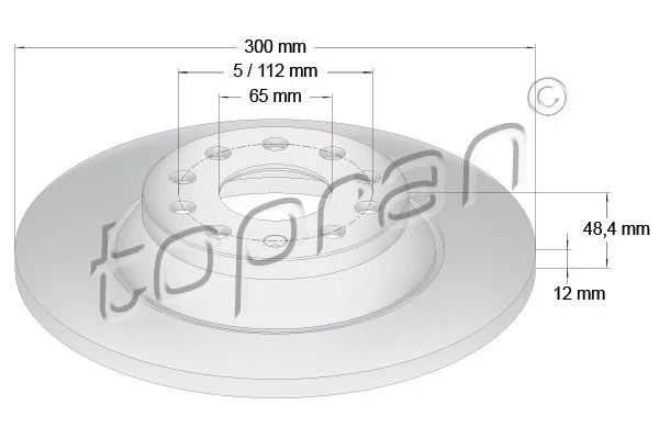 Brake Disc TOPRAN 116 888